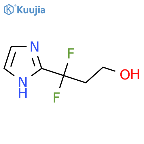 3,3-difluoro-3-(1H-imidazol-2-yl)propan-1-ol structure