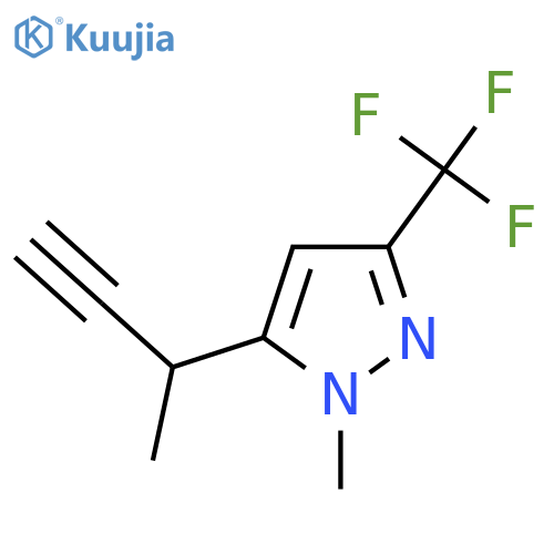 5-(but-3-yn-2-yl)-1-methyl-3-(trifluoromethyl)-1H-pyrazole structure