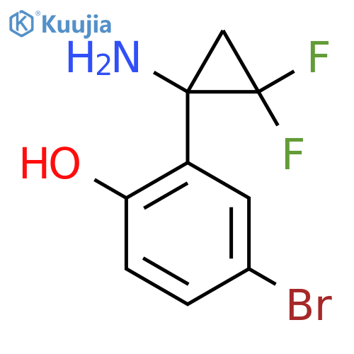 2-(1-amino-2,2-difluorocyclopropyl)-4-bromophenol structure
