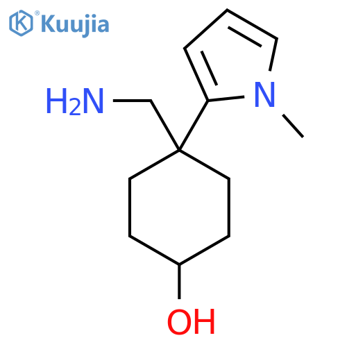 4-(aminomethyl)-4-(1-methyl-1H-pyrrol-2-yl)cyclohexan-1-ol structure