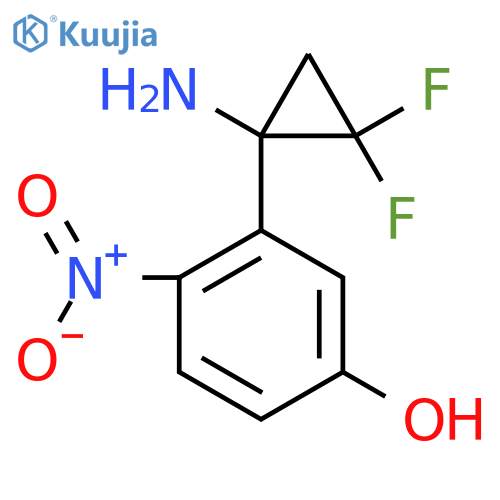 3-(1-Amino-2,2-difluorocyclopropyl)-4-nitrophenol structure