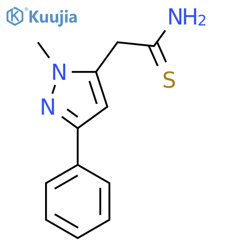 2-(1-methyl-3-phenyl-1H-pyrazol-5-yl)ethanethioamide structure