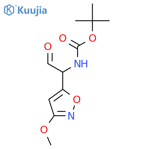 tert-butyl N-1-(3-methoxy-1,2-oxazol-5-yl)-2-oxoethylcarbamate structure