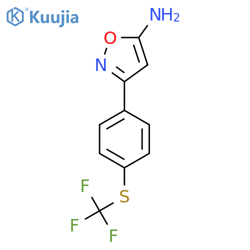 3-{4-(trifluoromethyl)sulfanylphenyl}-1,2-oxazol-5-amine structure