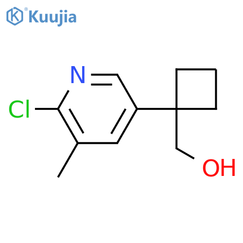 1-(6-chloro-5-methylpyridin-3-yl)cyclobutylmethanol structure
