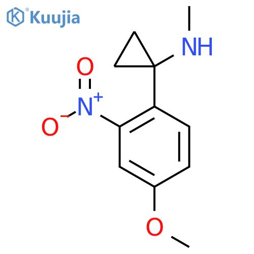 1-(4-methoxy-2-nitrophenyl)-N-methylcyclopropan-1-amine structure