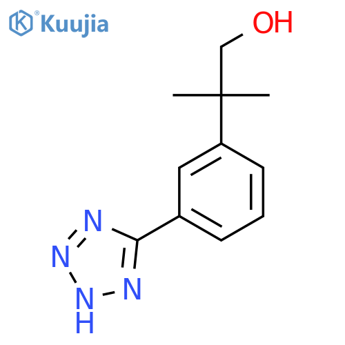 2-methyl-2-3-(1H-1,2,3,4-tetrazol-5-yl)phenylpropan-1-ol structure