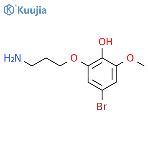 2-(3-aminopropoxy)-4-bromo-6-methoxyphenol structure