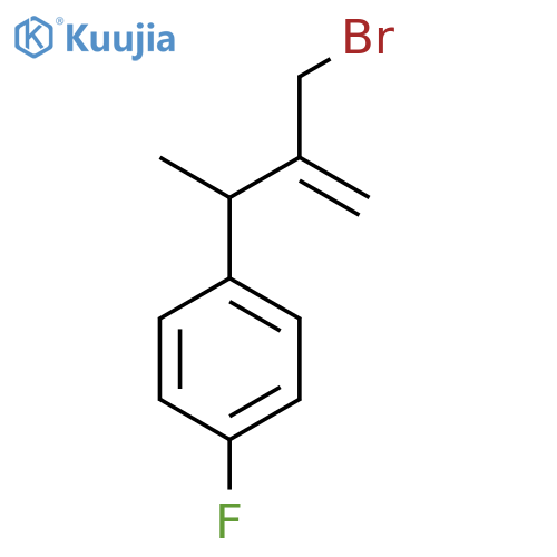 1-3-(bromomethyl)but-3-en-2-yl-4-fluorobenzene structure