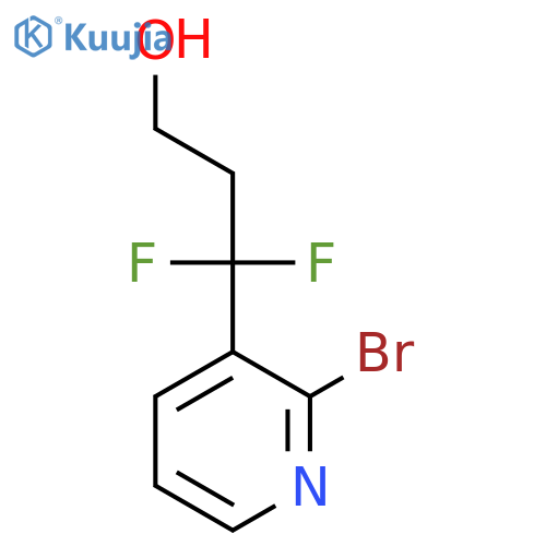 3-(2-bromopyridin-3-yl)-3,3-difluoropropan-1-ol structure