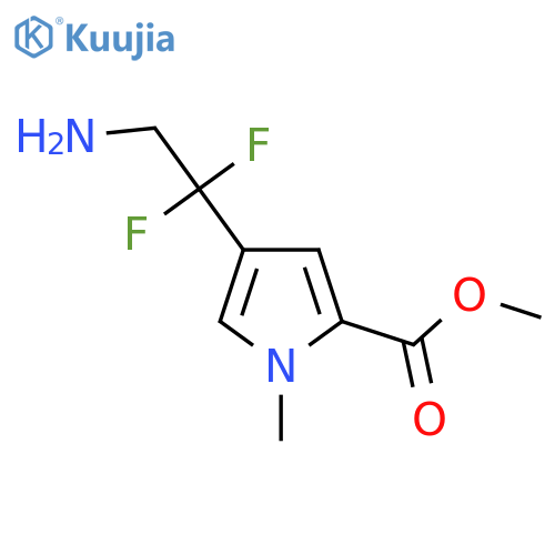 methyl 4-(2-amino-1,1-difluoroethyl)-1-methyl-1H-pyrrole-2-carboxylate structure