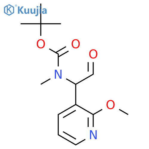 tert-butyl N-1-(2-methoxypyridin-3-yl)-2-oxoethyl-N-methylcarbamate structure