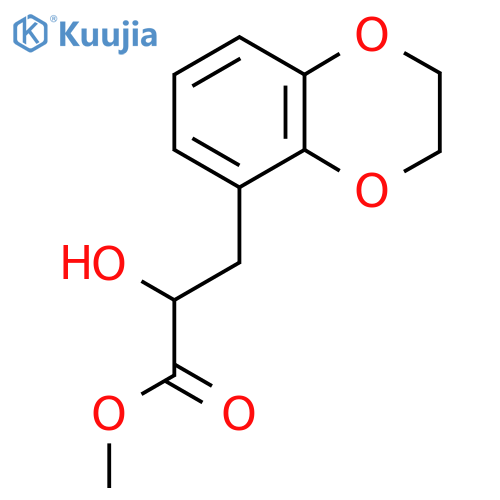 methyl 3-(2,3-dihydro-1,4-benzodioxin-5-yl)-2-hydroxypropanoate structure