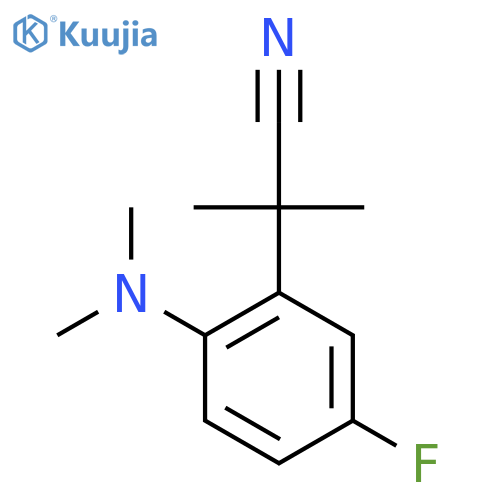 2-2-(dimethylamino)-5-fluorophenyl-2-methylpropanenitrile structure