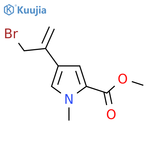 methyl 4-(3-bromoprop-1-en-2-yl)-1-methyl-1H-pyrrole-2-carboxylate structure