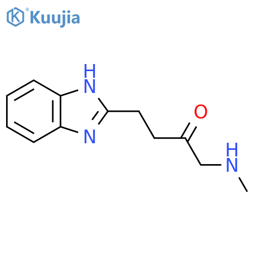 4-(1H-1,3-benzodiazol-2-yl)-1-(methylamino)butan-2-one structure