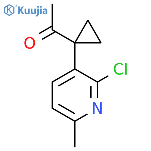 1-1-(2-chloro-6-methylpyridin-3-yl)cyclopropylethan-1-one structure