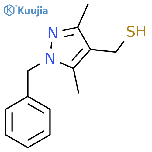 (1-benzyl-3,5-dimethyl-1H-pyrazol-4-yl)methanethiol structure