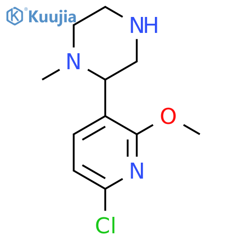 2-(6-chloro-2-methoxypyridin-3-yl)-1-methylpiperazine structure