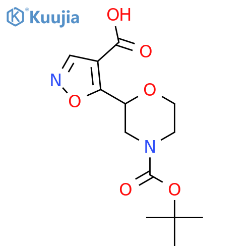 5-{4-(tert-butoxy)carbonylmorpholin-2-yl}-1,2-oxazole-4-carboxylic acid structure