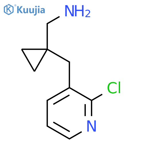 {1-(2-chloropyridin-3-yl)methylcyclopropyl}methanamine structure
