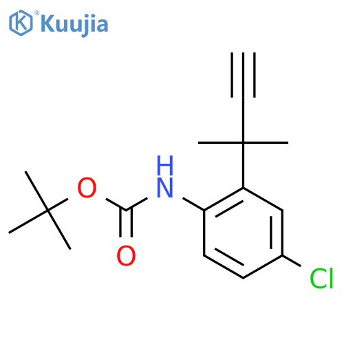tert-butyl N-[4-chloro-2-(2-methylbut-3-yn-2-yl)phenyl]carbamate structure