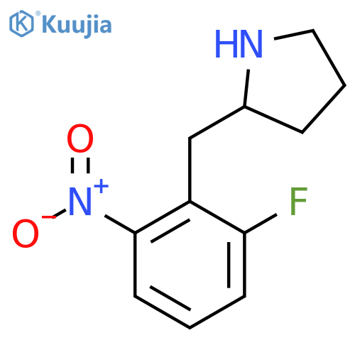 2-(2-fluoro-6-nitrophenyl)methylpyrrolidine structure