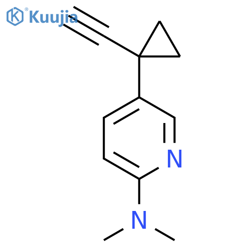 5-(1-ethynylcyclopropyl)-N,N-dimethylpyridin-2-amine structure