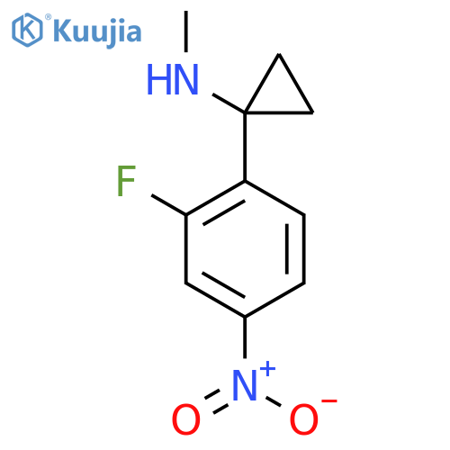 1-(2-fluoro-4-nitrophenyl)-N-methylcyclopropan-1-amine structure