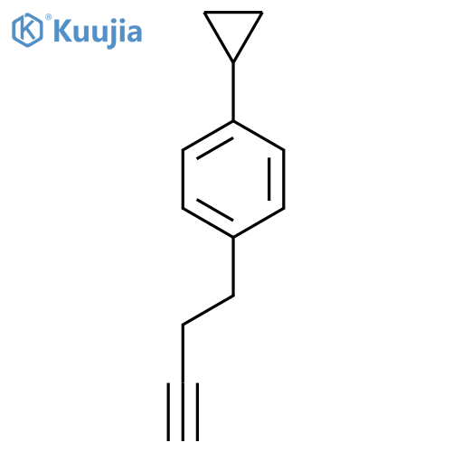1-(But-3-yn-1-yl)-4-cyclopropylbenzene structure