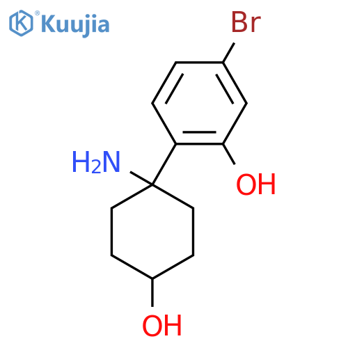 2-(1-amino-4-hydroxycyclohexyl)-5-bromophenol structure