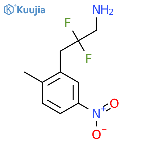 2,2-difluoro-3-(2-methyl-5-nitrophenyl)propan-1-amine structure