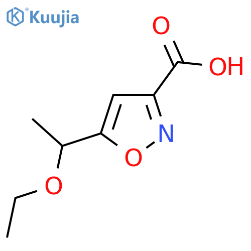 5-(1-ethoxyethyl)-1,2-oxazole-3-carboxylic acid structure