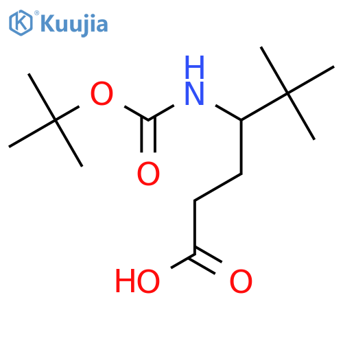 4-{(tert-butoxy)carbonylamino}-5,5-dimethylhexanoic acid structure