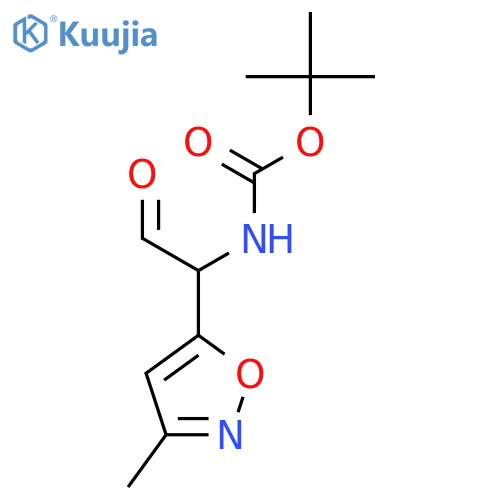 tert-butyl N-1-(3-methyl-1,2-oxazol-5-yl)-2-oxoethylcarbamate structure