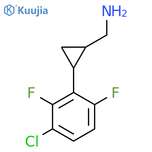 2-(3-chloro-2,6-difluorophenyl)cyclopropylmethanamine structure