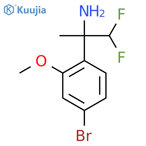 2-(4-bromo-2-methoxyphenyl)-1,1-difluoropropan-2-amine structure