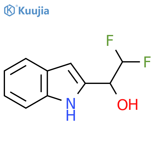 2,2-difluoro-1-(1H-indol-2-yl)ethan-1-ol structure