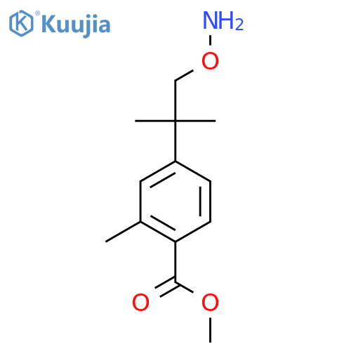 methyl 4-1-(aminooxy)-2-methylpropan-2-yl-2-methylbenzoate structure
