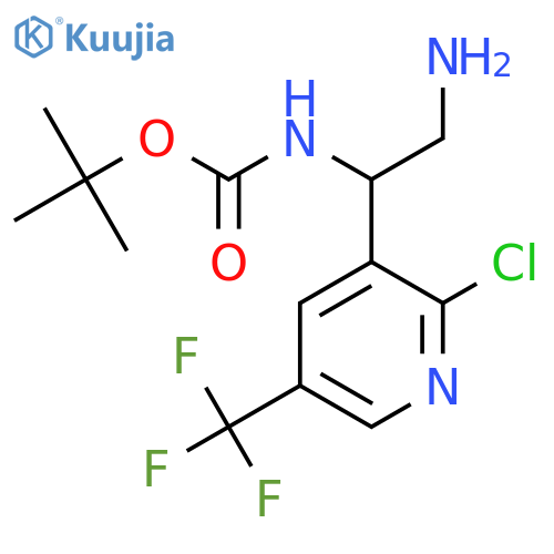 tert-butyl N-{2-amino-1-2-chloro-5-(trifluoromethyl)pyridin-3-ylethyl}carbamate structure