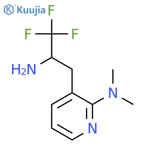 3-(2-amino-3,3,3-trifluoropropyl)-N,N-dimethylpyridin-2-amine structure
