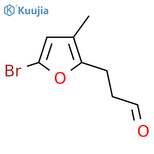 3-(5-bromo-3-methylfuran-2-yl)propanal structure