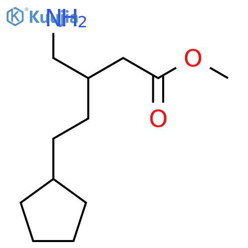 methyl 3-(aminomethyl)-5-cyclopentylpentanoate structure