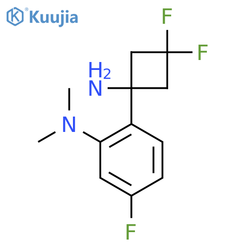 2-(1-amino-3,3-difluorocyclobutyl)-5-fluoro-N,N-dimethylaniline structure