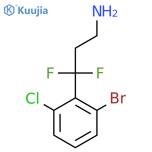 3-(2-bromo-6-chlorophenyl)-3,3-difluoropropan-1-amine structure
