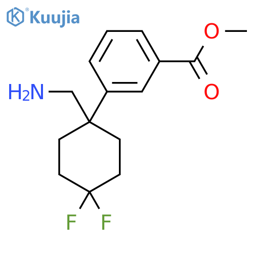 methyl 3-1-(aminomethyl)-4,4-difluorocyclohexylbenzoate structure