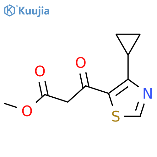 methyl 3-(4-cyclopropyl-1,3-thiazol-5-yl)-3-oxopropanoate structure