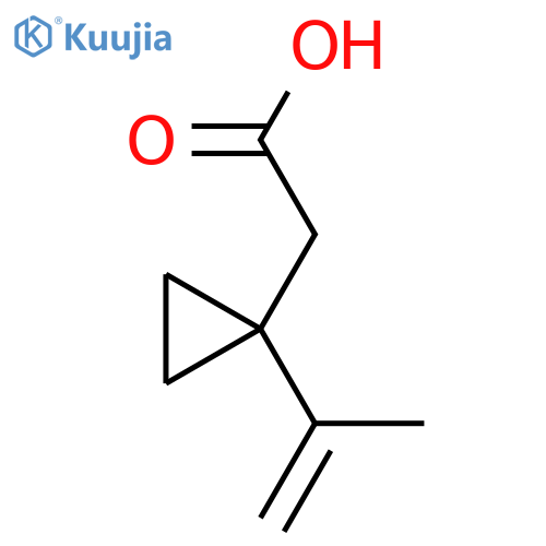 2-1-(prop-1-en-2-yl)cyclopropylacetic acid structure