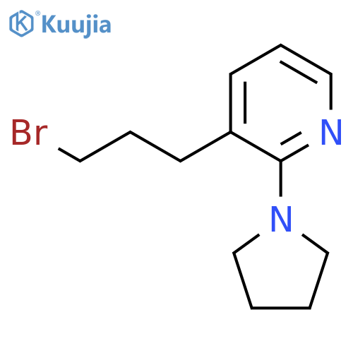 3-(3-bromopropyl)-2-(pyrrolidin-1-yl)pyridine structure