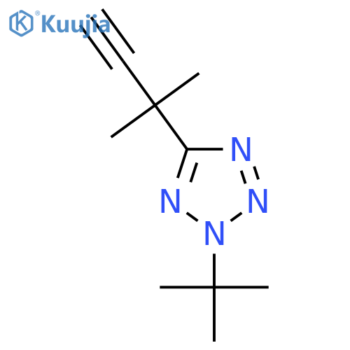 2-tert-butyl-5-(2-methylbut-3-yn-2-yl)-2H-1,2,3,4-tetrazole structure